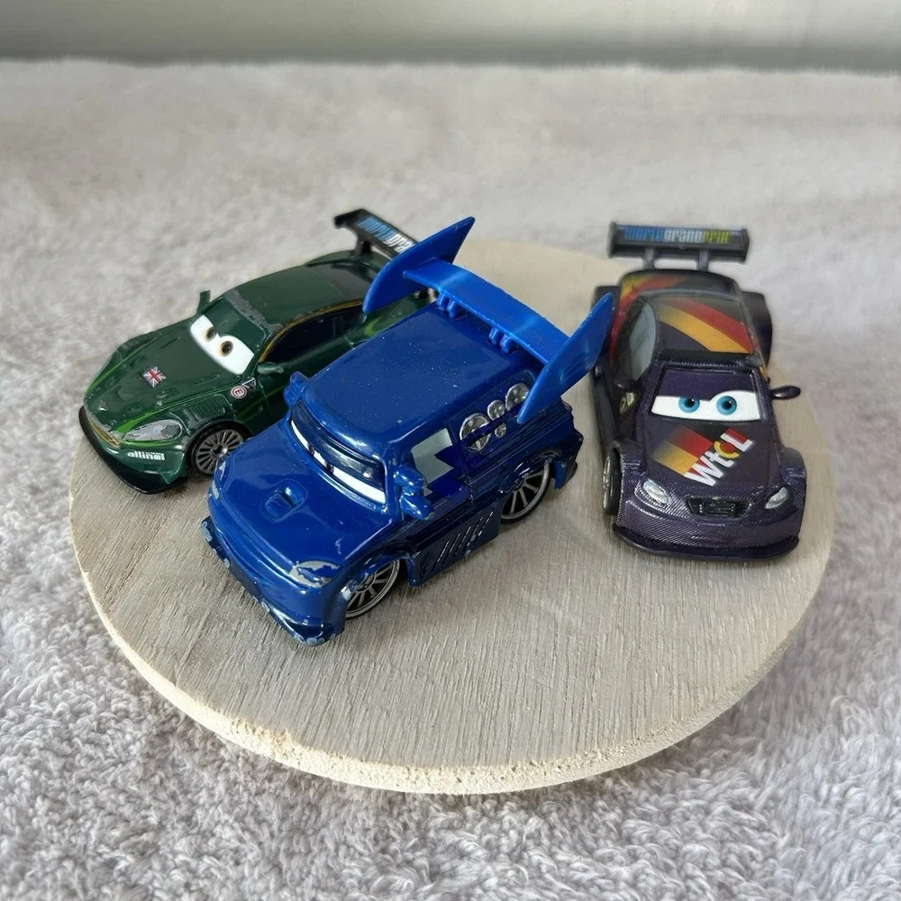 Disney Pixar Cars Diecast Lot of 3 Max Schnell, DJ Tuners, Nigel Gearsley
